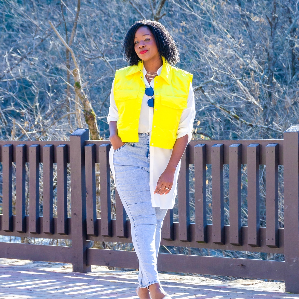 H&M Sunny Yellow Quilted Vest